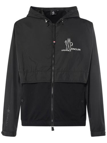 Giacca In Cotone Leggero Con Logo E Zip - MONCLER GRENOBLE - Modalova