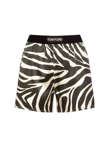 Printed Silk Satin Boxers - TOM FORD - Modalova