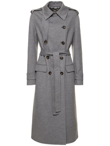 Cappotto Doppiopetto In Lana / Cintura - STELLA MCCARTNEY - Modalova