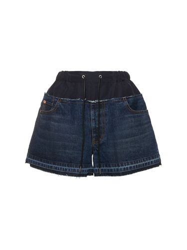 Shorts De Denim Con Cordones - SACAI - Modalova