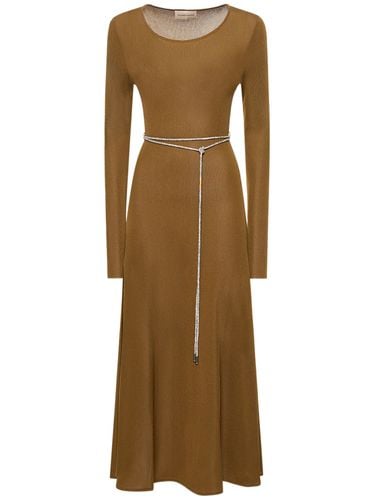 Viscose Knit Dress W/ Embellished Belt - ALEXANDRE VAUTHIER - Modalova