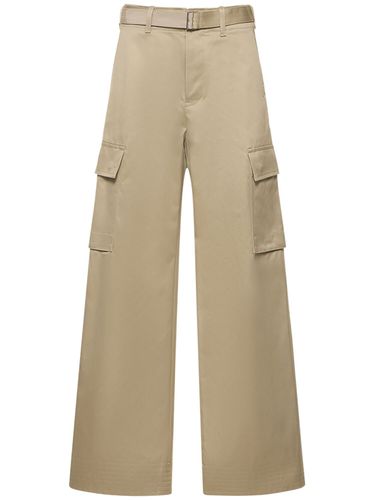 Pantaloni Larghi In Gabardina Di Cotone - SACAI - Modalova