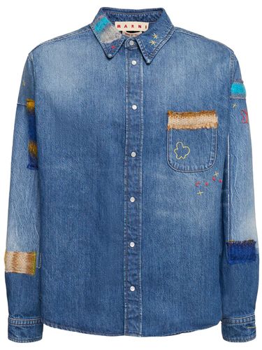 Camicia In Denim Di Cotone / Mohair - MARNI - Modalova