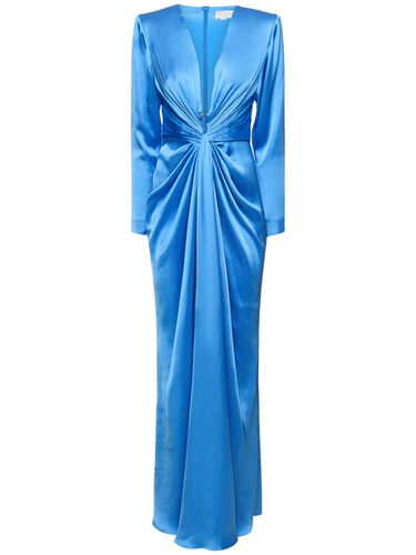 Draped Light Satin Long Dress - ZUHAIR MURAD - Modalova