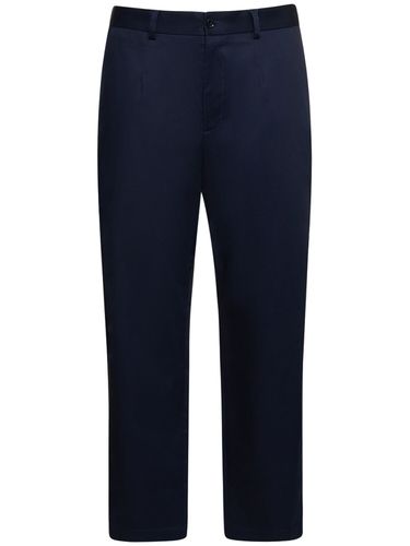 Wide Cotton Gabardine Chino Pants - DOLCE & GABBANA - Modalova