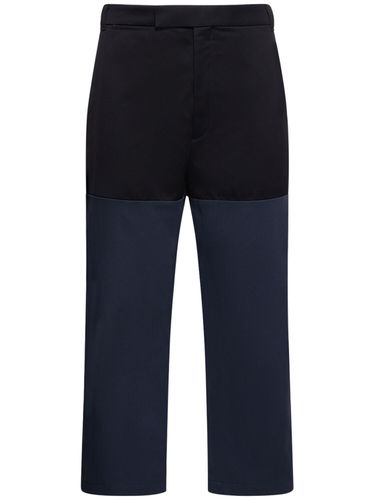 Unconstructed Cotton Straight Leg Pants - THOM BROWNE - Modalova