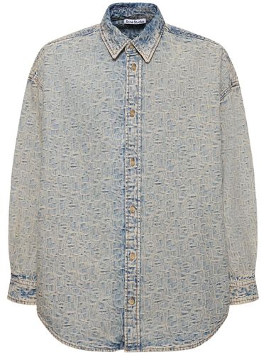 Camicia Setar In Denim Di Cotone - ACNE STUDIOS - Modalova