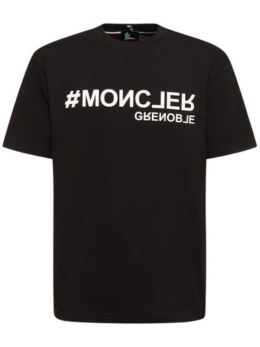 Logo Cotton T-shirt - MONCLER GRENOBLE - Modalova