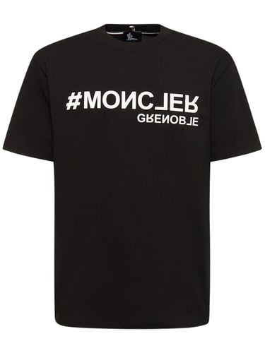 T-shirt In Cotone Con Logo - MONCLER GRENOBLE - Modalova