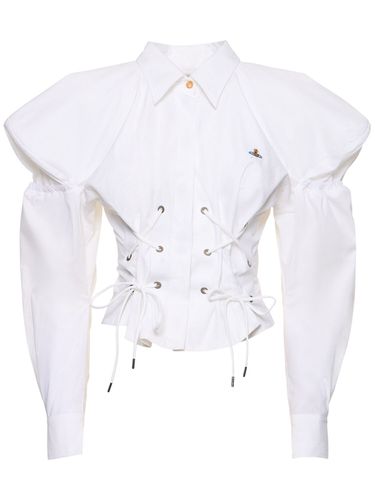 Gexy Fitted Cotton Lace-up Shirt - VIVIENNE WESTWOOD - Modalova