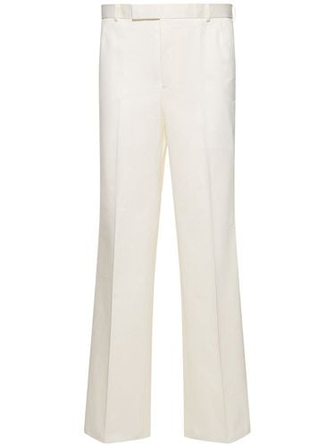 Low Rise Cotton Belt Loop Pants - THOM BROWNE - Modalova