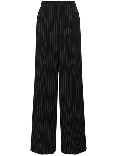 High Waist Wide Wool Pants - AMI PARIS - Modalova