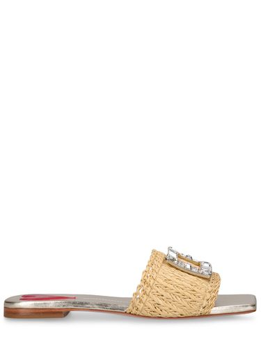 Mm Flache Raffia-schuhe Mit Strassschnalle - ROGER VIVIER - Modalova