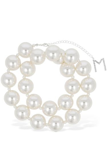 Faux Pearl Double Wrap Necklace - MAGDA BUTRYM - Modalova