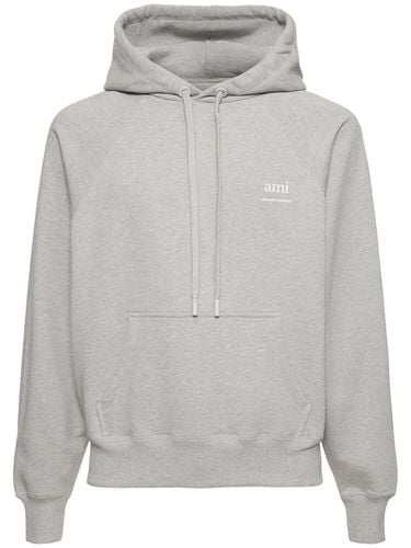 Hoodie Aus Bio-baumwolle Mit Logodruck - AMI PARIS - Modalova