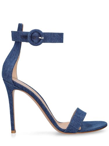 Mm Hohe Sandalen Aus Denim „portofino“ - GIANVITO ROSSI - Modalova