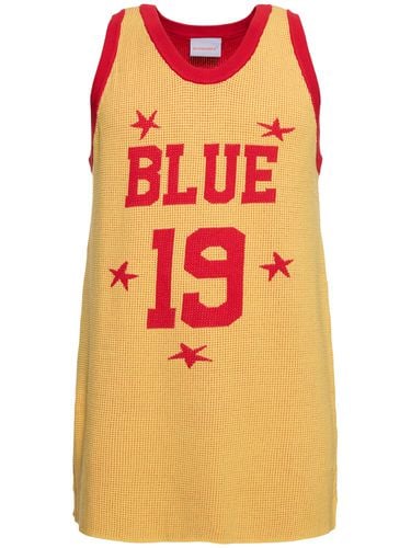 Jacquard Knit Basketball Tank Top - BLUEMARBLE - Modalova