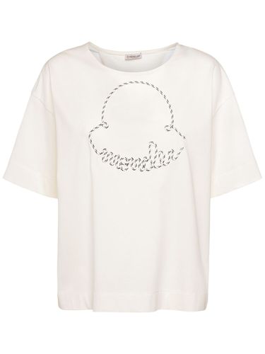 Camiseta De Algodón - MONCLER - Modalova