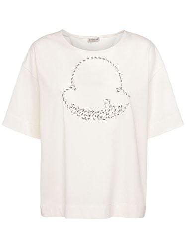 T-shirt In Cotone - MONCLER - Modalova