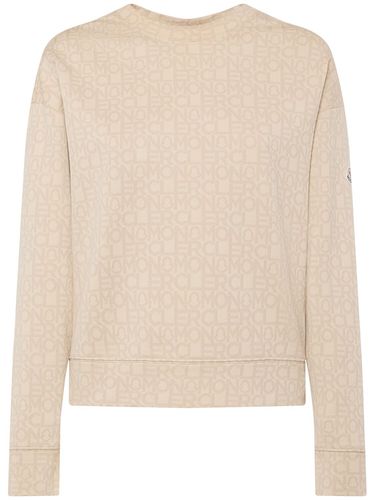 Monogram Jacquard Sweatshirt - MONCLER - Modalova