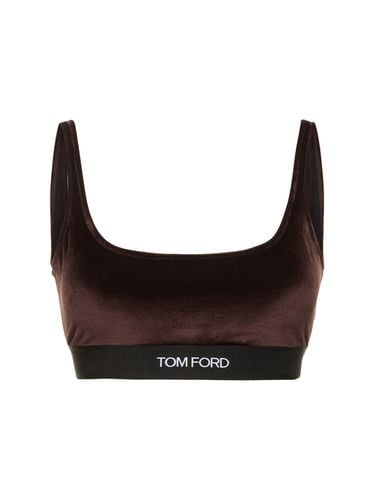 Bralette De Terciopelo Con Logo - TOM FORD - Modalova