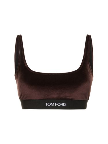 Bralette In Velluto Con Logo - TOM FORD - Modalova