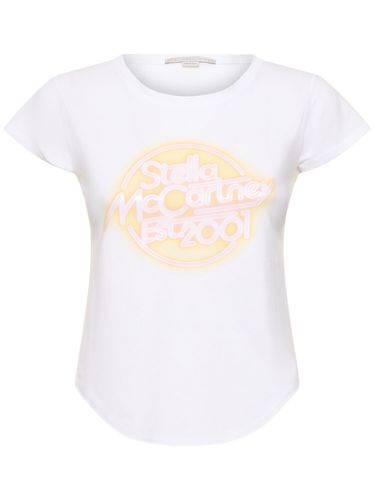 T-shirt In Jersey Di Cotone Con Logo - STELLA MCCARTNEY - Modalova