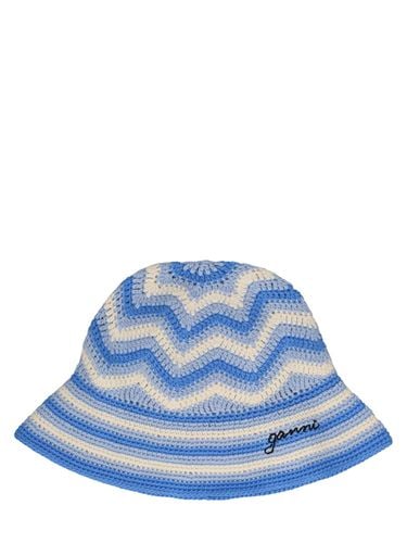 Cappello Bucket In Cotone Organico Crochet - GANNI - Modalova