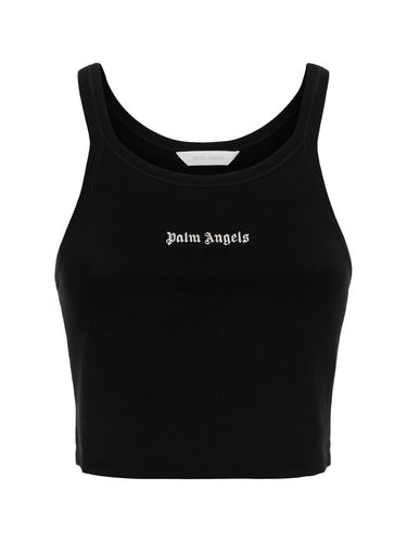 Tank Top In Cotone Con Logo - PALM ANGELS - Modalova