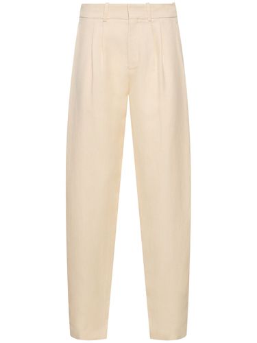 Plissierte Hose Aus Baumwolle Und Leinen - RALPH LAUREN COLLECTION - Modalova