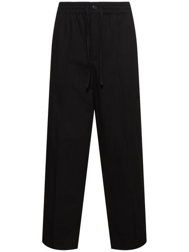 Cotton & Linen Cargo Jogging Pants - KENZO PARIS - Modalova