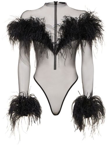 Body De Tul Y Plumas - MUGLER - Modalova