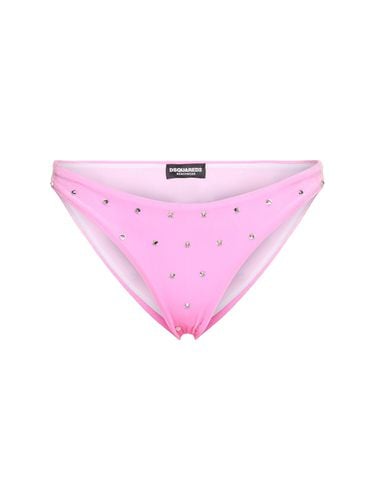 Slip Bikini In Ciniglia Con Decorazioni - DSQUARED2 - Modalova