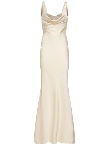 Satin Long Dress - GIUSEPPE DI MORABITO - Modalova