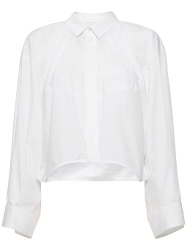 Camisa De Popelina Con Mangas Abullonadas - SACAI - Modalova