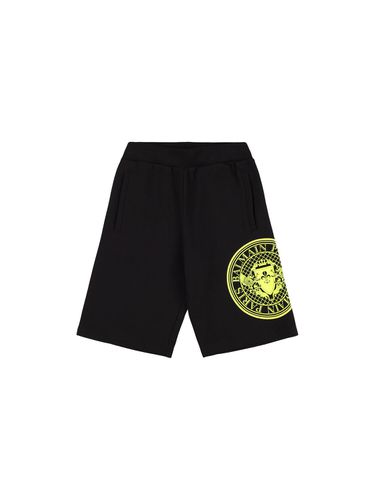 Trainingsshorts Aus Baumwollfleece Mit Druck - BALMAIN - Modalova