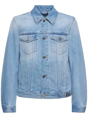 Giacca In Denim Stonewashed - VERSACE - Modalova