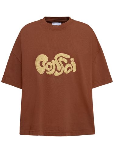 Logo Embroidery Oversize Cotton T-shirt - BONSAI - Modalova