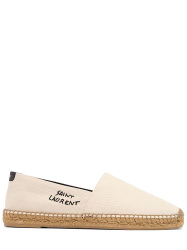 Espadrilles Aus Baumwolle Und Leinen - SAINT LAURENT - Modalova