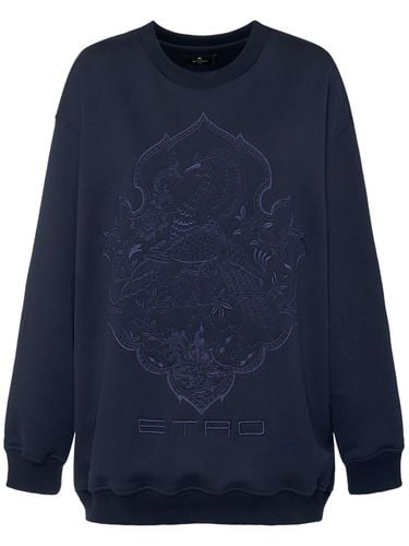 Embroidered Logo Jersey Sweatshirt - ETRO - Modalova