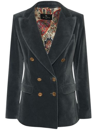 Chaqueta Cruzada De Terciopelo - ETRO - Modalova