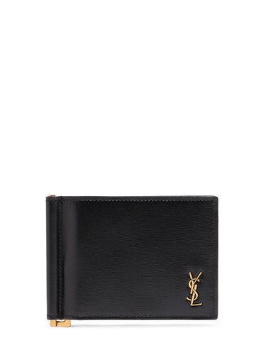 Cartera De Piel Ysl Con Pinza Para Billetes - SAINT LAURENT - Modalova