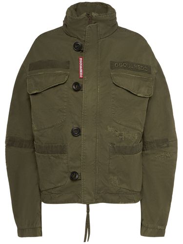 Bomber Military In Twill Overdyed - DSQUARED2 - Modalova