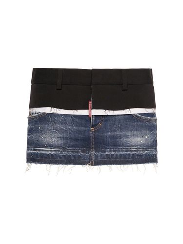 Minirock Aus Denim Und Canvas „cut That Boy“ - DSQUARED2 - Modalova