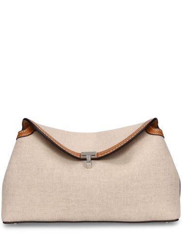 Borsa Clutch T-lock In Tela - TOTEME - Modalova