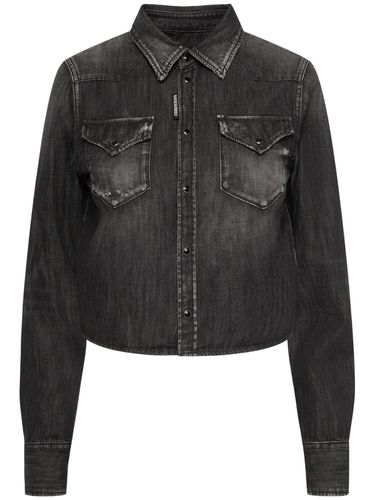 Camisa Corta De Denim - DSQUARED2 - Modalova