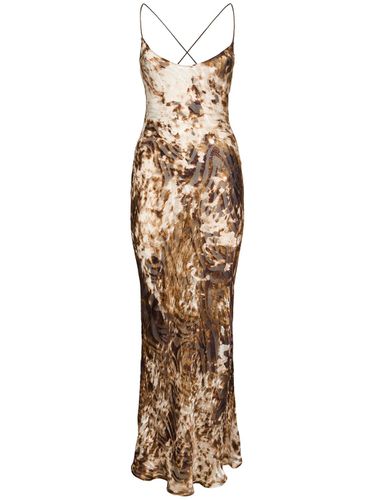 Appaloosa Printed Satin Devoré Dress - ROBERTO CAVALLI - Modalova