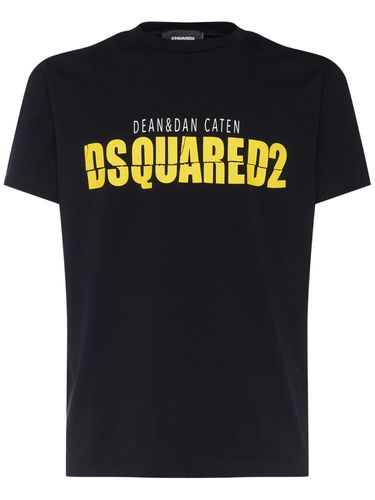 Camiseta De Algodón Estampado - DSQUARED2 - Modalova