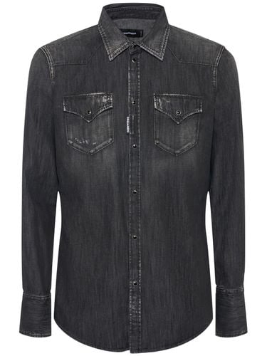 Camicia Western In Denim - DSQUARED2 - Modalova