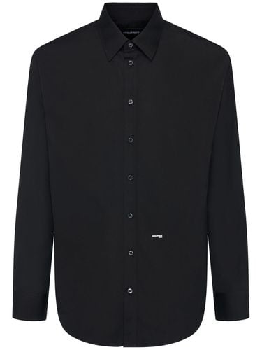 Cotton Poplin Logo Shirt - DSQUARED2 - Modalova